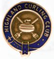 VINTAGE SCOTTISH CURLING CLUB BADGE. HIGHLAND